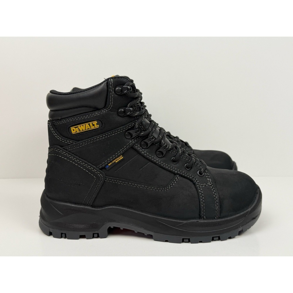 DeWalt Wheeler ST Work Boots Men's Size 7‎ Black Leather Oil Resist Waterproof